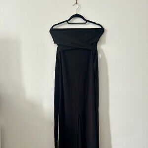 Own the Night Black Strapless Maxi Dress